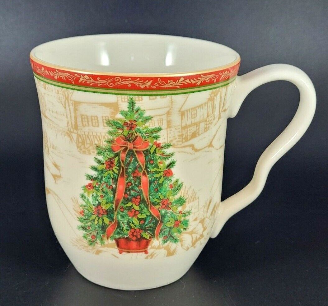 CHRISTMAS TOILE TREE MUG