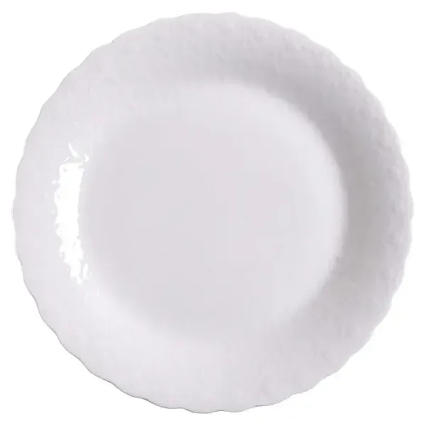 WHITE SILK SALAD PLATE 7 3/4”
