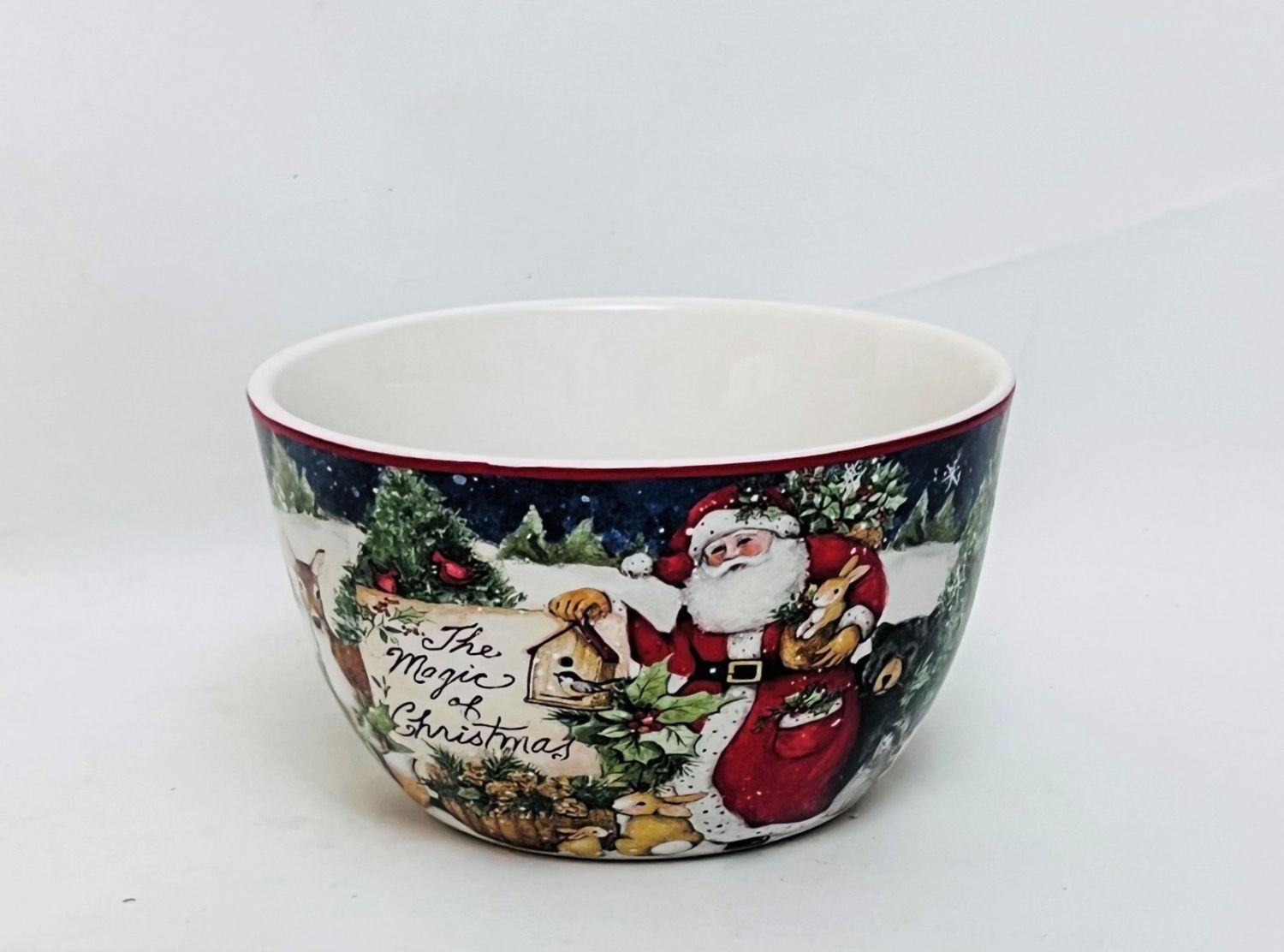 MAGIC OF CHRISTMAS SANTA BOWL 5 1/4"