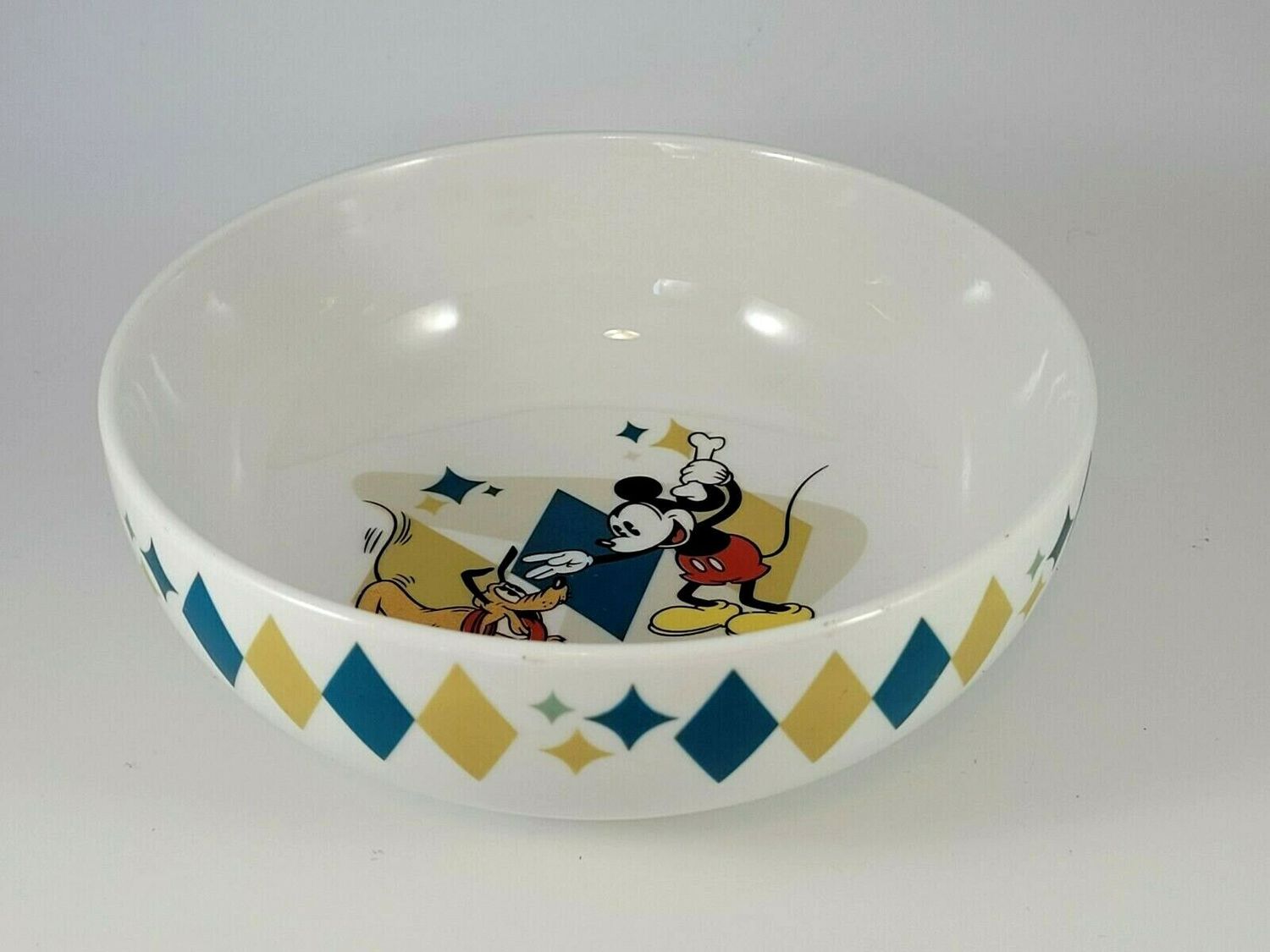 MICKEY MOUSE &amp; PLUTO CEREAL BOWL  6 3/4"