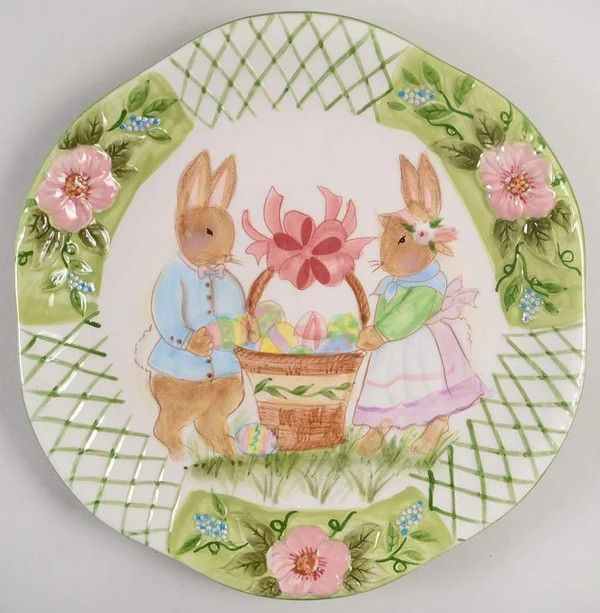 BUNNY BLOSSOMS DINNER PLATE