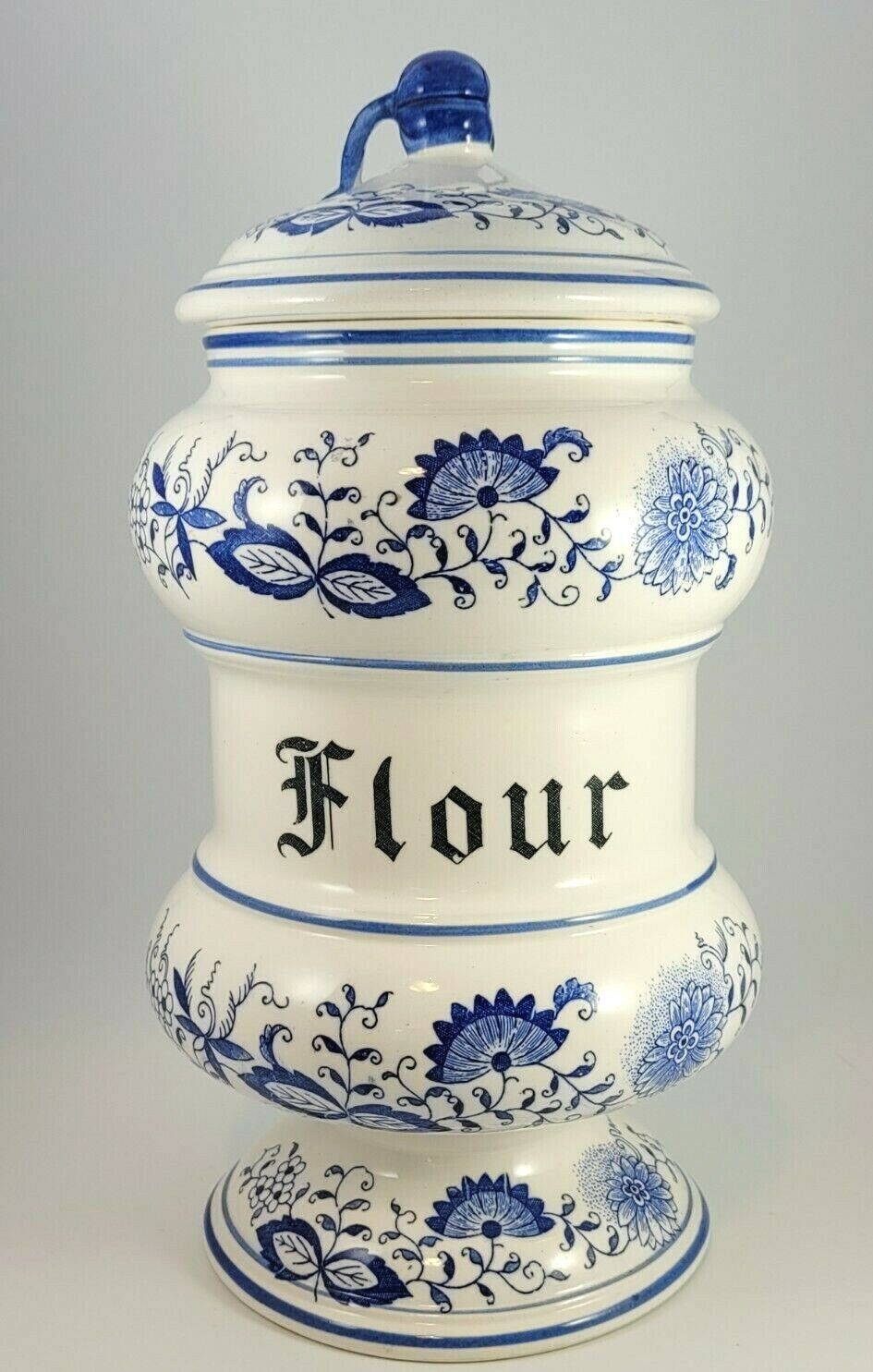 BLUE ONION FLOUR CANISTER 8 1/2"