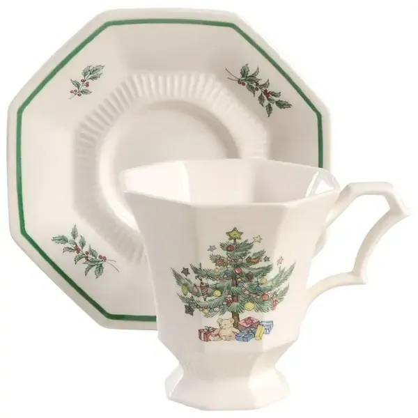 CHRISTMASTIME CUP &amp; SAUCER 3 3/8