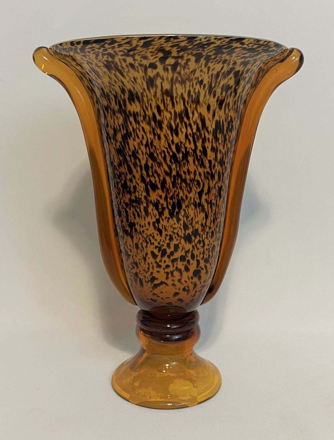 TORTOISE SHELL/LEOPARD VASE 12"