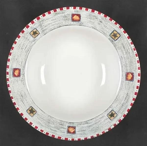 SNOWMAN RIM SOUP BOWL 9 1/4&quot;