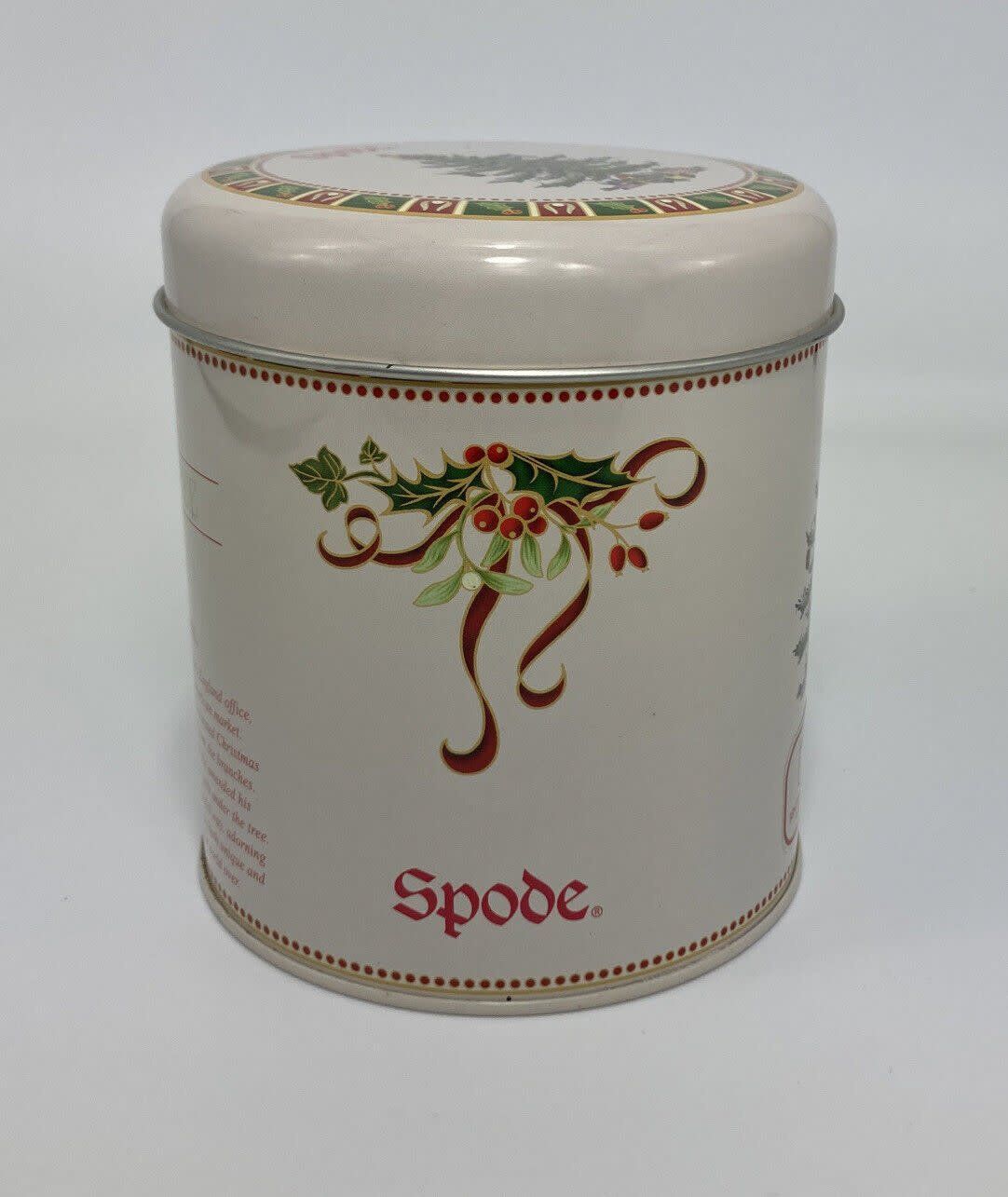 CHRISTMAS TREE GREEN TRIM SENTIMENT TIN