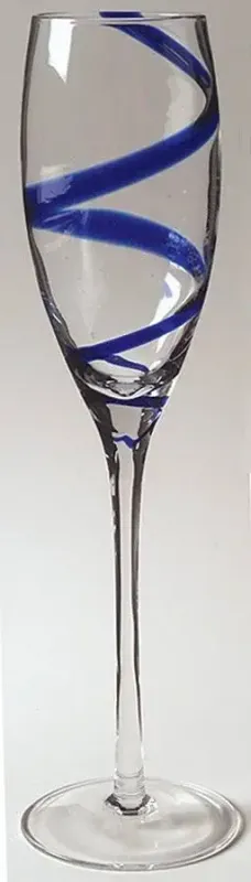 SWIRLINE COBALT CHAMPAGNE 9 7/8&quot;