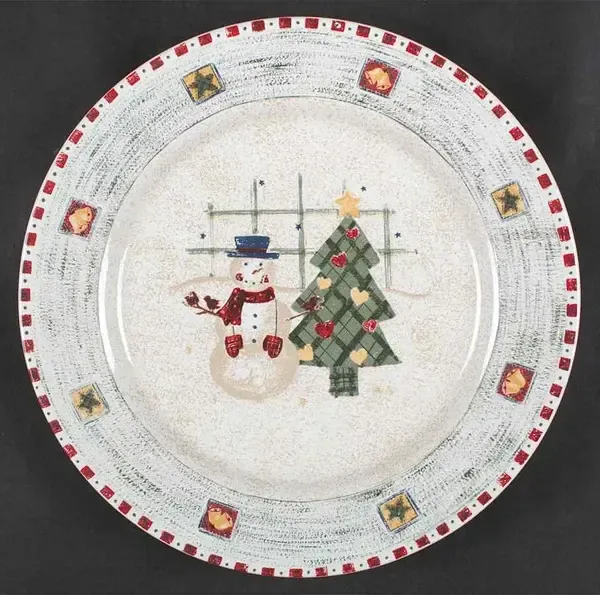 SNOWMAN DINNER PLATE 10 3/4&quot;
