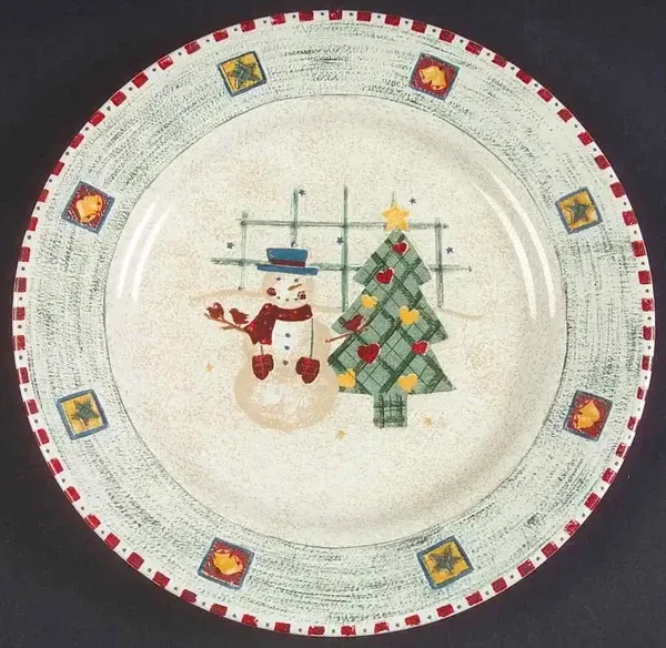SNOWMAN SALAD/DESSERT PLATE 7 3/4&quot;