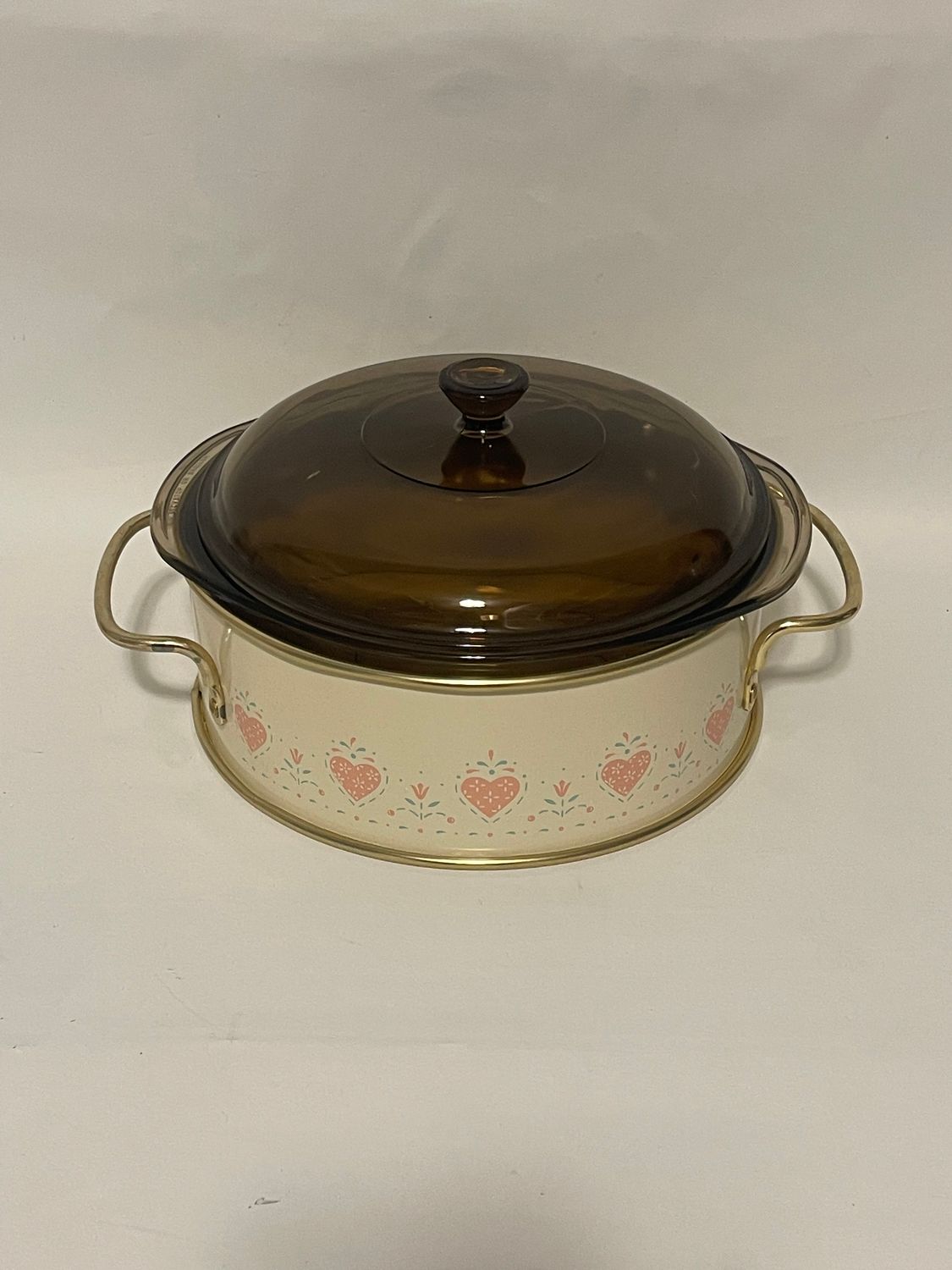 FOREVER YOURS 2 QT COVERED CASSEROLE IN METAL SERVER