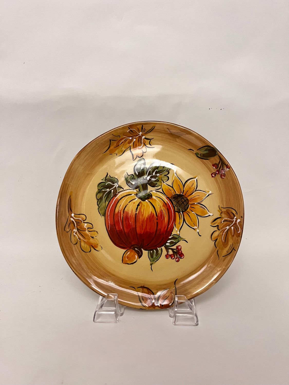 PUMPKIN AND SUNFLOWER SALAD PLATE 8.25"
