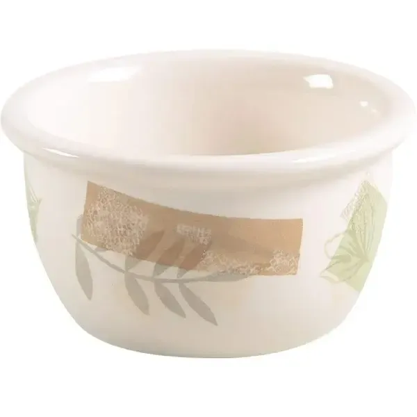 TEXTURED LEAVES RAMEKIN 4 1/4&quot;