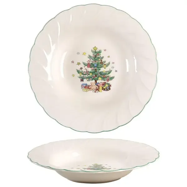 HAPPY HOLIDAYS SOUP BOWL 9 1/4"
