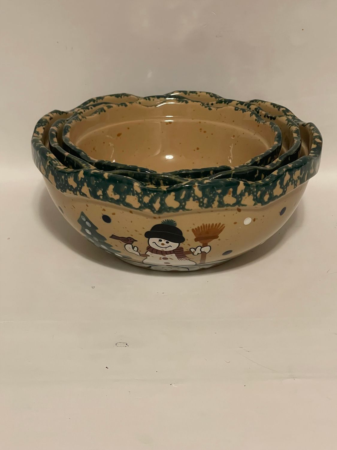 SNOWMAN BOWL 3 PC SET
