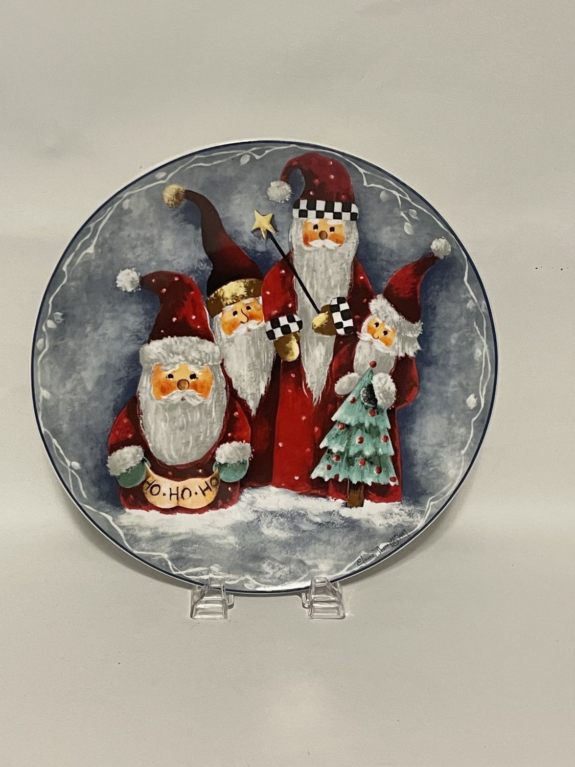 SANTAS CHRISTMAS  SERVING PLATE 12 1/2"