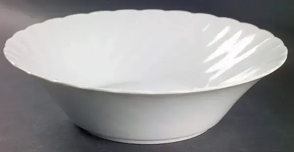 BONE WHITE ROUND VEGETABLE BOWL 9"