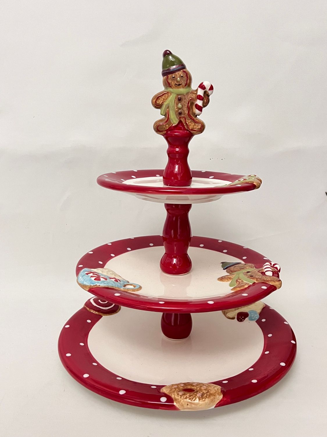 GINGERBREAD MAN 3 TIER SERVING COOKIE TRAY