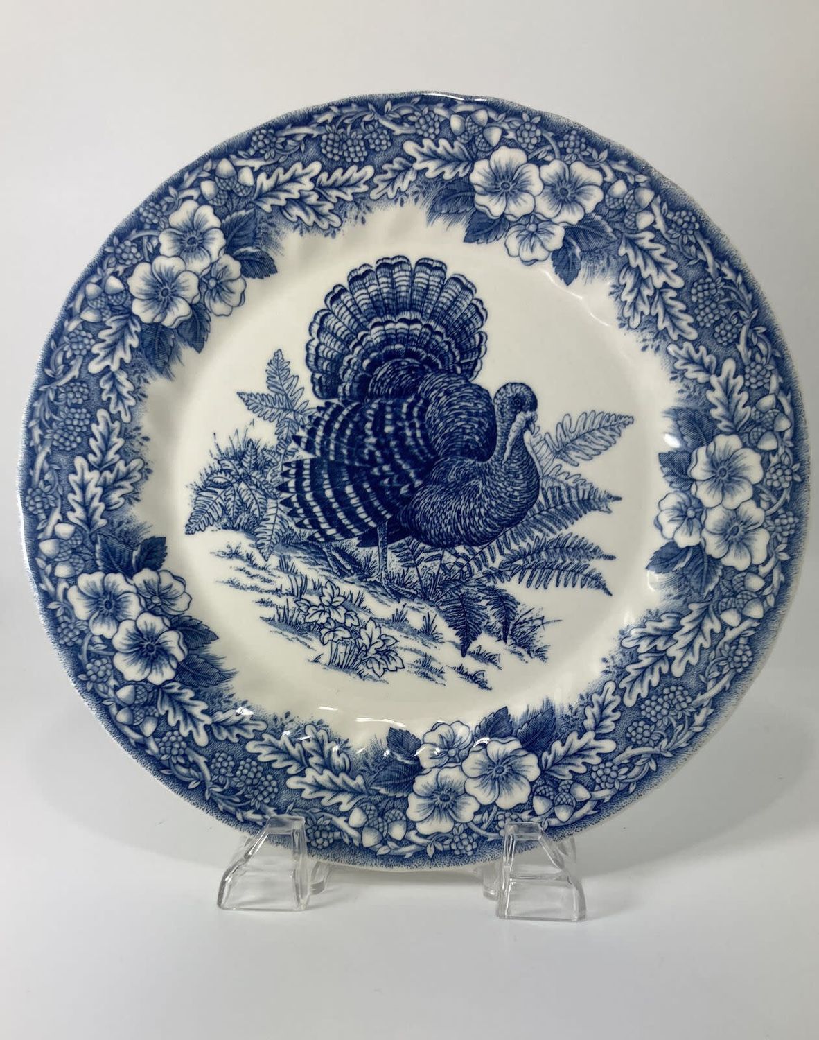 THANKSGIVING BLUE DINNER PLATE 10"