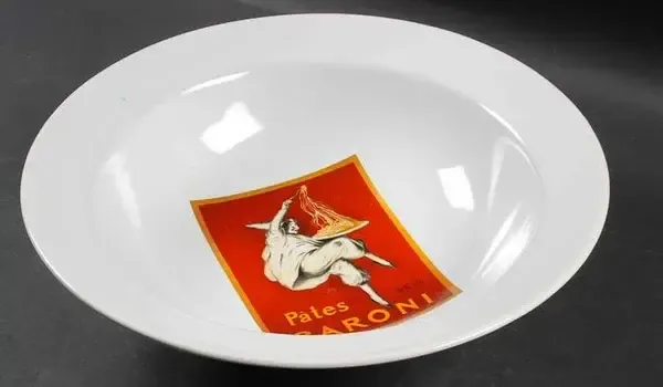 VINTAGE POSTERS PASTA SERVING BOWL 13 3/8"