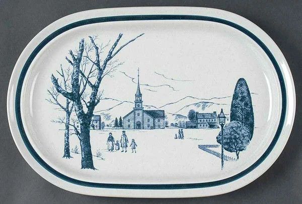 COLONIAL TIMES PLATTER 14 1/4"