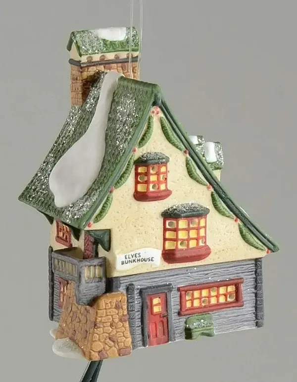 NORTH POLE SERIES ORNAMENT ELF BUNKHOUSE