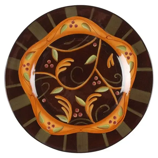 CHOCOLATE BERRIES SALAD PLATE 8 3/8"