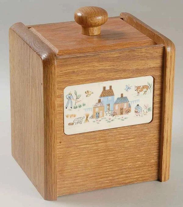 HEARTLAND WOOD CANISTER 7"