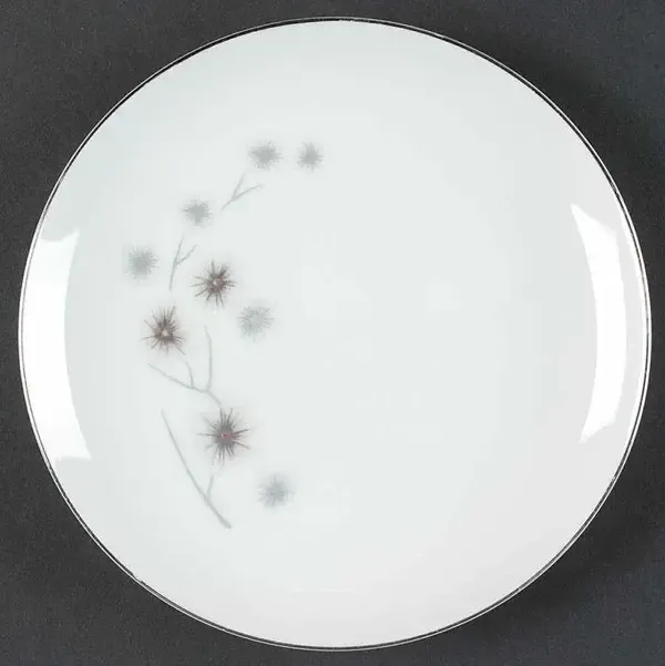 PLATINUM STAR BURST BREAD &amp; BUTTER PLATE