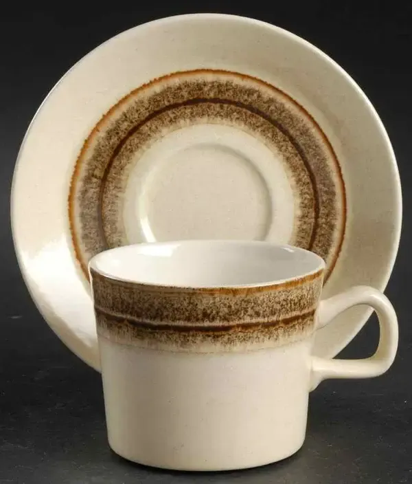 LANDSCAPE CUP AND SAUCER  2 5/8"