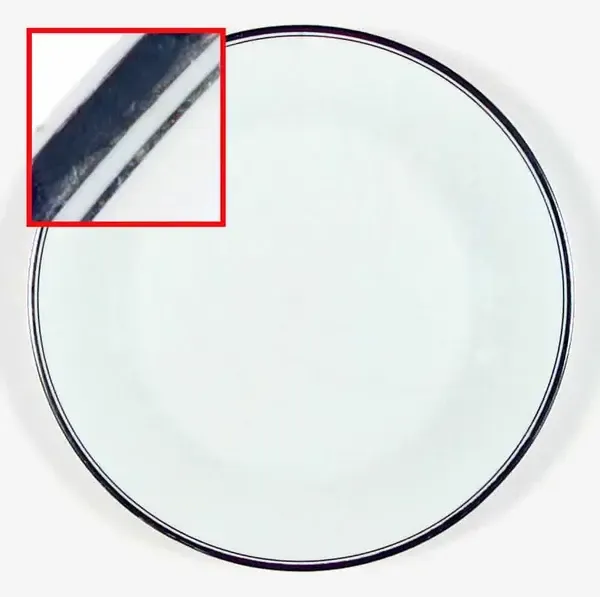 WHITE DINNER PLATE 10 1/8" RD 107