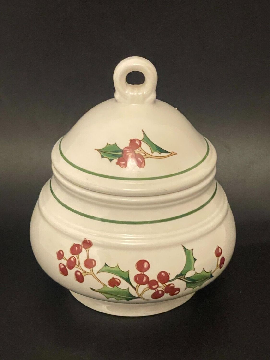 WHITE CHRISTMAS SUGAR BOWL