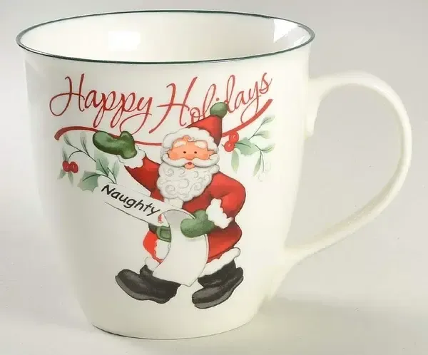 WINTERBERRY MUG NAUGHTY 4 1/2&quot;