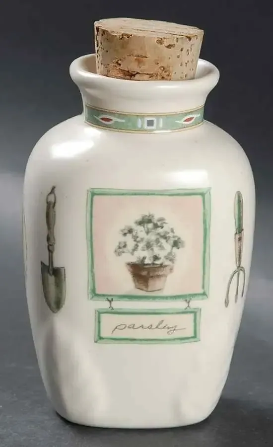 NATUREWOOD SPICE JAR &amp; CORK PARSLEY 4 3/8"