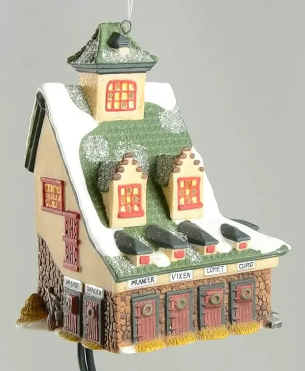 NORTH POLE SERIES ORNAMENT REINDEER BARN