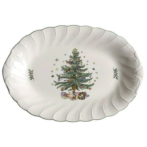 HAPPY HOLIDAYS OVAL PLATTER 14"