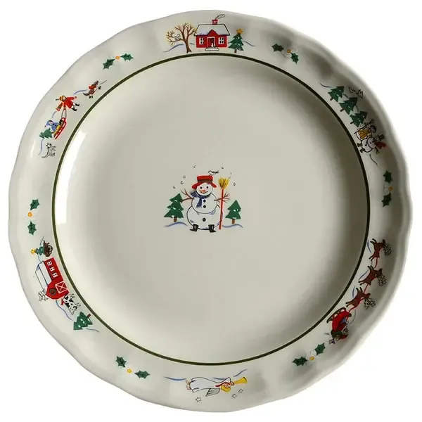 SNOW VILLAGE DINNER PLATE 11"