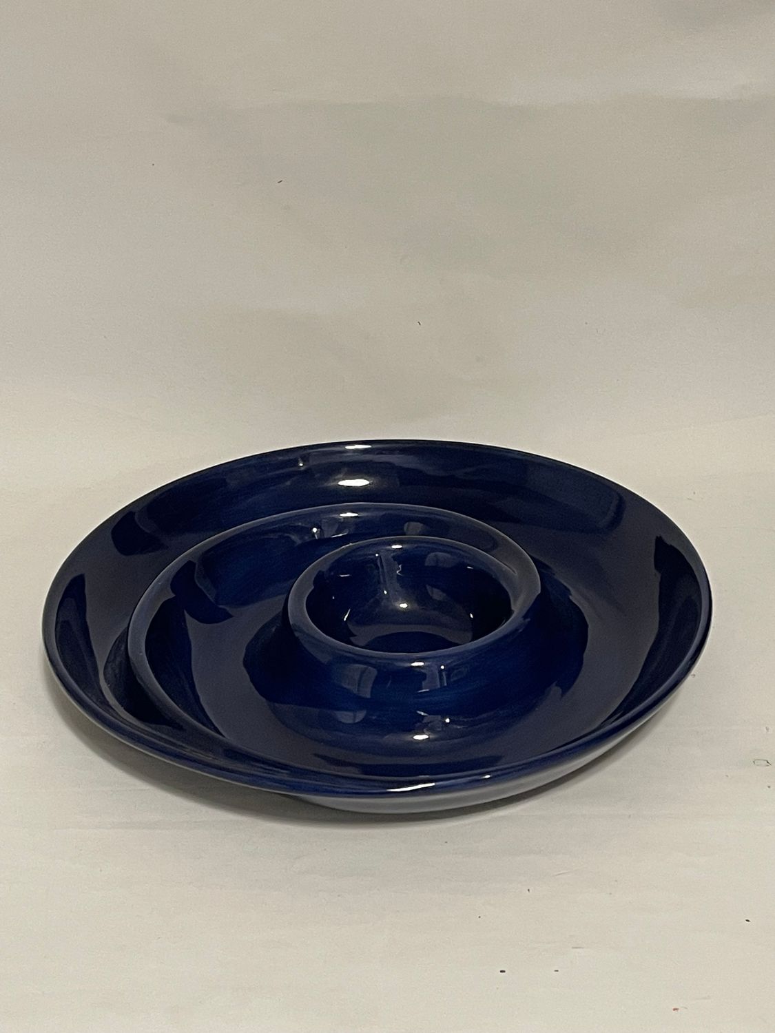 CORSICA COBALT SWIRL CHIP AND DIP