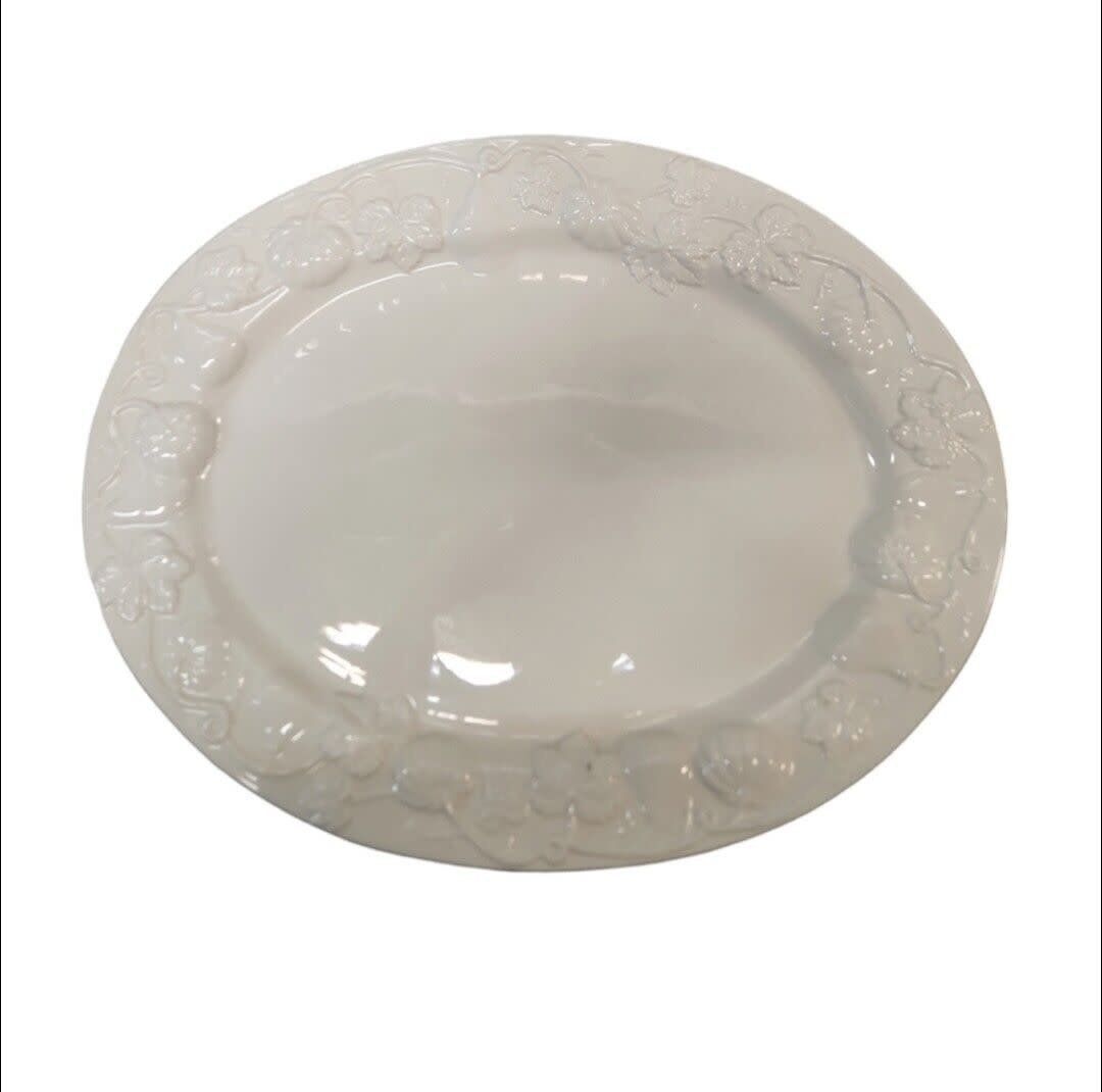 PUMPKIN WHITE PLATTER 20"