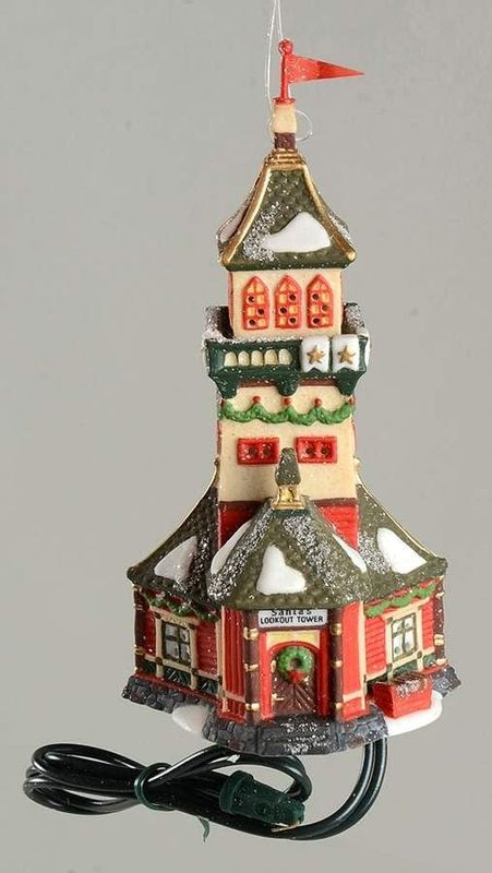 NORTH POLE VILLAGE ORNAMENT SANTA&#39;S LOOKOUT TOWER