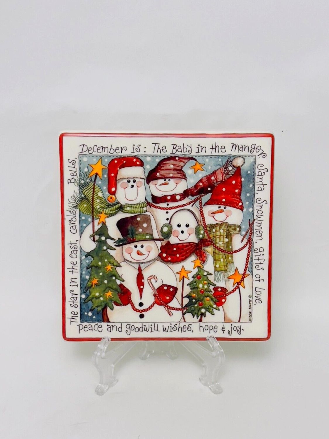 SNOWMEN TRIVIT/ WALL HANGING 7 3/4"