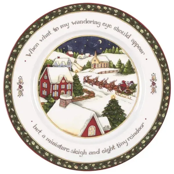CHRISTMAS STORY DINNER PLATE 10 3/4" WHEN WHAT TO