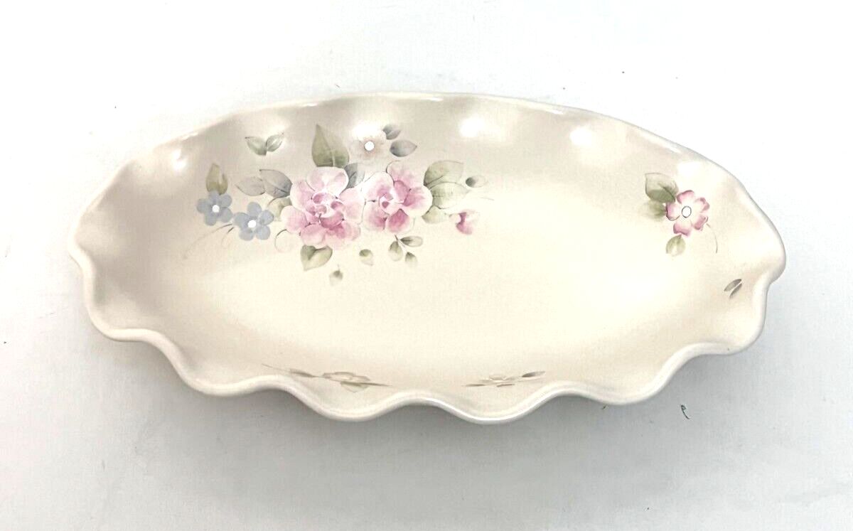 TEA ROSE FLUTED RELISH 9 1/4'