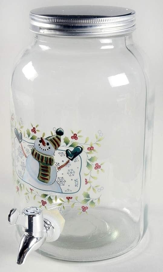 WINTERBERRY BEVERAGE JAR 10 1/4" NIB