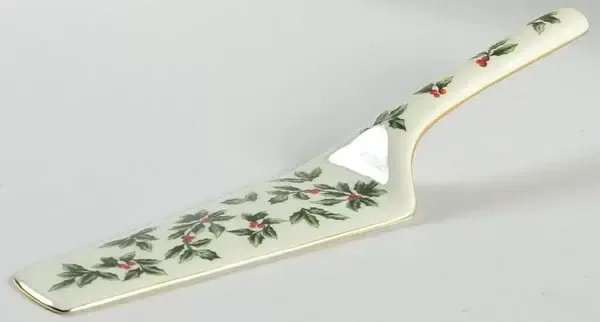 HOLIDAY GOLD TRIM PIE SERVER