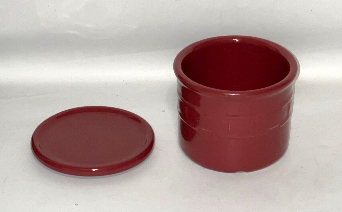 WOVEN TRADITIONS PAPRIKA CROCK &amp; COASTER LID