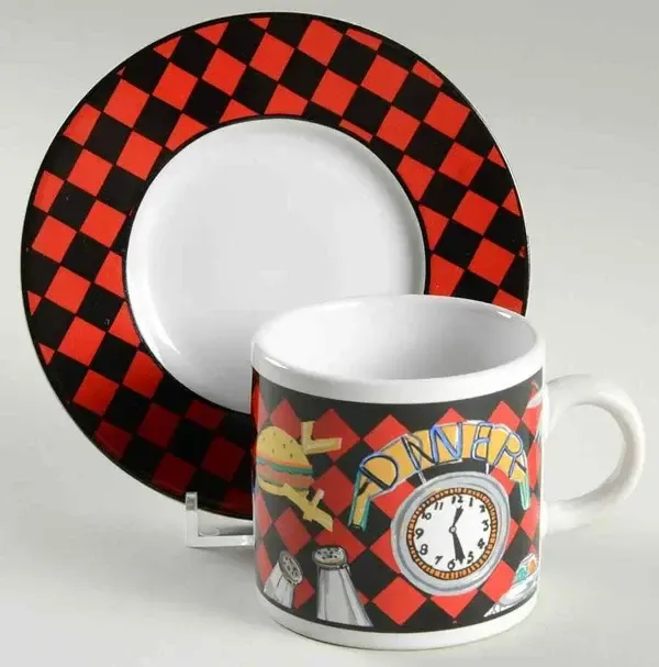 ROADSIDE DEMITASSE CUP &amp; SAUCER 2 1/2"