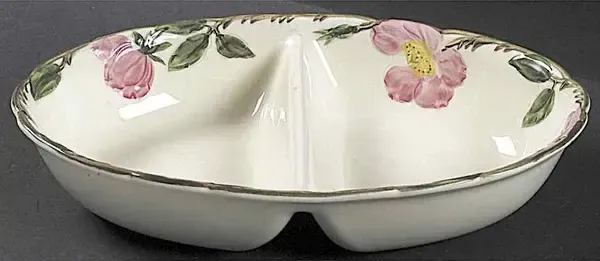 DESERT ROSE OVAL DIVIDED VEGETABLE BOWL 10"(USA)