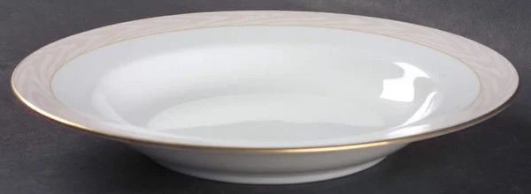 SILK MOIRE RIM SOUP BOWL 9"