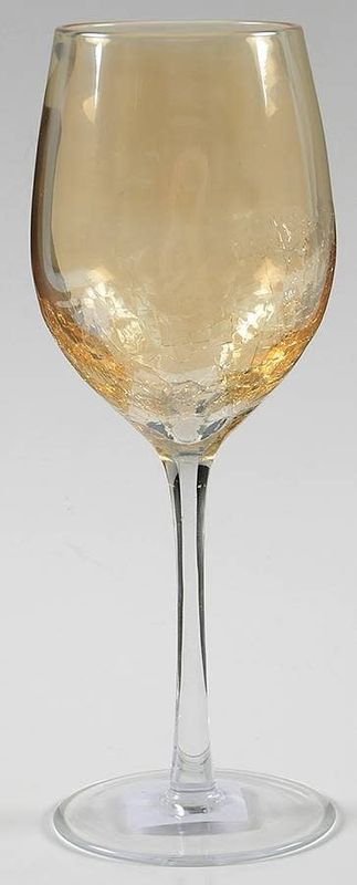 AMBER CRAKLE WHITE WINE 9&quot;