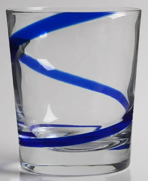 SWIRLINE COBALT DOUBLE OLD-FASHIONED